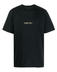 T-shirt à col rond imprimé noir Oamc