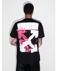 T-shirt à col rond imprimé noir Off-White