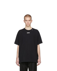 T-shirt à col rond imprimé noir Off-White