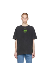 T-shirt à col rond imprimé noir Off-White