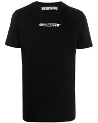 T-shirt à col rond imprimé noir Off-White