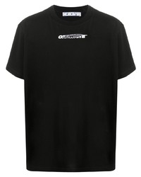 T-shirt à col rond imprimé noir Off-White