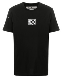 T-shirt à col rond imprimé noir Off-White