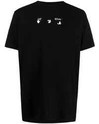 T-shirt à col rond imprimé noir Off-White