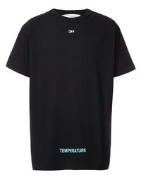 T-shirt à col rond imprimé noir Off-White