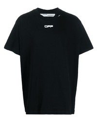 T-shirt à col rond imprimé noir Off-White