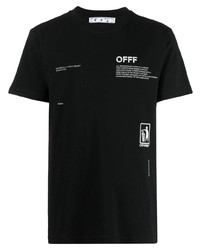 T-shirt à col rond imprimé noir Off-White