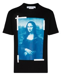 T-shirt à col rond imprimé noir Off-White