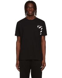 T-shirt à col rond imprimé noir Off-White