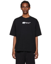 T-shirt à col rond imprimé noir Off-White