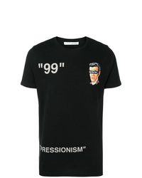 T-shirt à col rond imprimé noir Off-White