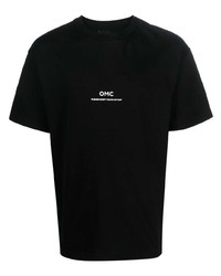 T-shirt à col rond imprimé noir Omc