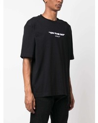 T-shirt à col rond imprimé noir Off-White