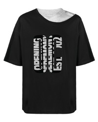 T-shirt à col rond imprimé noir Opening Ceremony