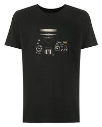 T-shirt à col rond imprimé noir OSKLEN