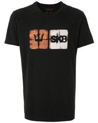 T-shirt à col rond imprimé noir OSKLEN