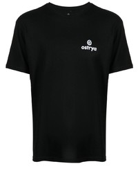 T-shirt à col rond imprimé noir Ostrya