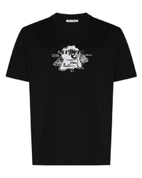 T-shirt à col rond imprimé noir Our Legacy