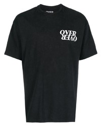 T-shirt à col rond imprimé noir OVER OVE
