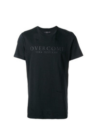 T-shirt à col rond imprimé noir Overcome