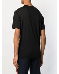 T-shirt à col rond imprimé noir Emporio Armani