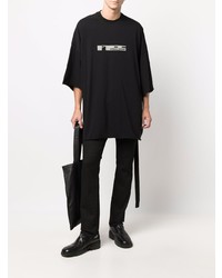 T-shirt à col rond imprimé noir Rick Owens DRKSHDW