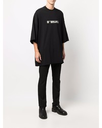 T-shirt à col rond imprimé noir Rick Owens DRKSHDW