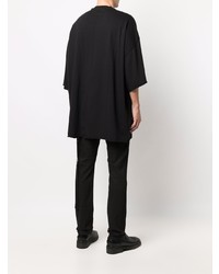 T-shirt à col rond imprimé noir Rick Owens DRKSHDW