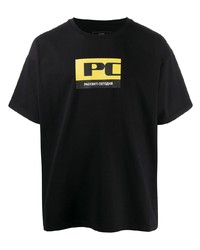 T-shirt à col rond imprimé noir PACCBET