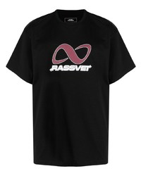 T-shirt à col rond imprimé noir PACCBET