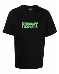 T-shirt à col rond imprimé noir PACCBET