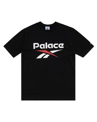 T-shirt à col rond imprimé noir Palace