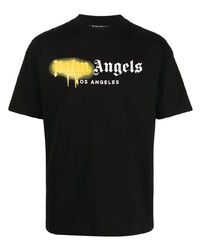 T-shirt à col rond imprimé noir Palm Angels