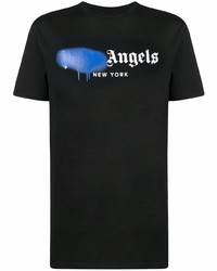 T-shirt à col rond imprimé noir Palm Angels