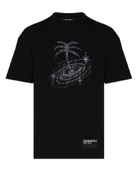 T-shirt à col rond imprimé noir Palm Angels