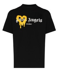 T-shirt à col rond imprimé noir Palm Angels