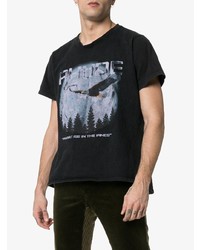 T-shirt à col rond imprimé noir Rhude