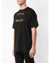 T-shirt à col rond imprimé noir Raf Simons