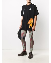 T-shirt à col rond imprimé noir Off-White