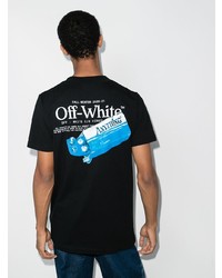 T-shirt à col rond imprimé noir Off-White