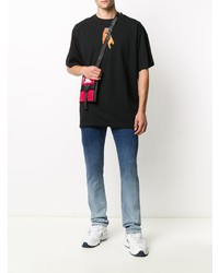 T-shirt à col rond imprimé noir Off-White