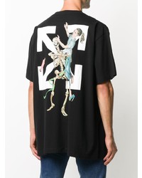 T-shirt à col rond imprimé noir Off-White