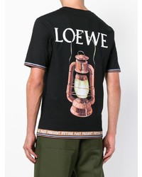 T-shirt à col rond imprimé noir Loewe