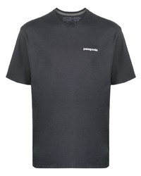 T-shirt à col rond imprimé noir Patagonia