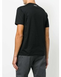 T-shirt à col rond imprimé noir Les Hommes