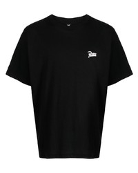 T-shirt à col rond imprimé noir PATTA