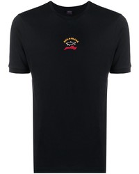 T-shirt à col rond imprimé noir Paul & Shark