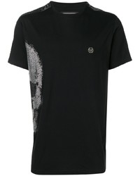 T-shirt à col rond imprimé noir Philipp Plein