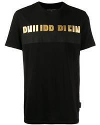 T-shirt à col rond imprimé noir Philipp Plein