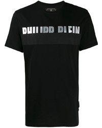 T-shirt à col rond imprimé noir Philipp Plein